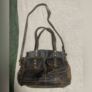 Distressed Leather Myra Bag
